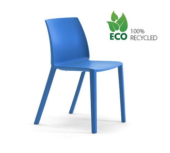 Silla de plastico reciclado y reciclable para salas de reuniones, congresos, seminarios outdoor y indoor
