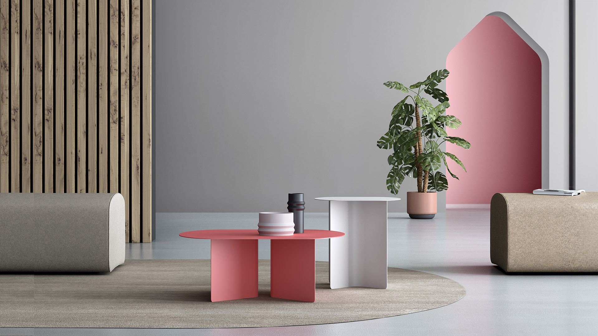 Mesa de cafe de colores con estilo moderno Slim
