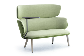 Sofa lounge colores con respaldo alto con patas de madera Alise 4G