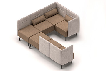 Sofa modular para sala de espera Around Around