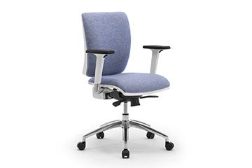 silla de oficina blanca para call-center con reposabrazos Sprint
