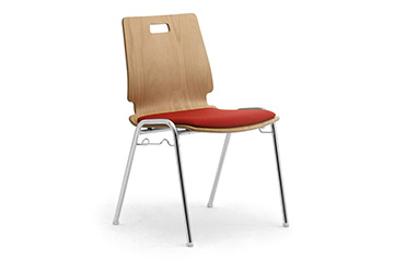 sillas de madera enganchables para conferencias Cristallo